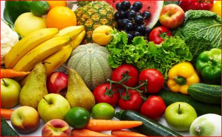 PLENTY OF FRUITS AND VEGETABLES