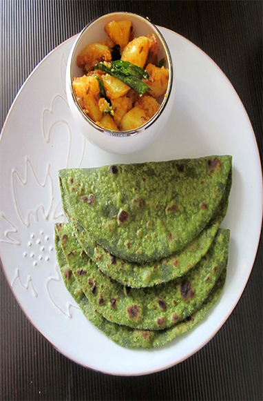 spinach_sprouts_paratha